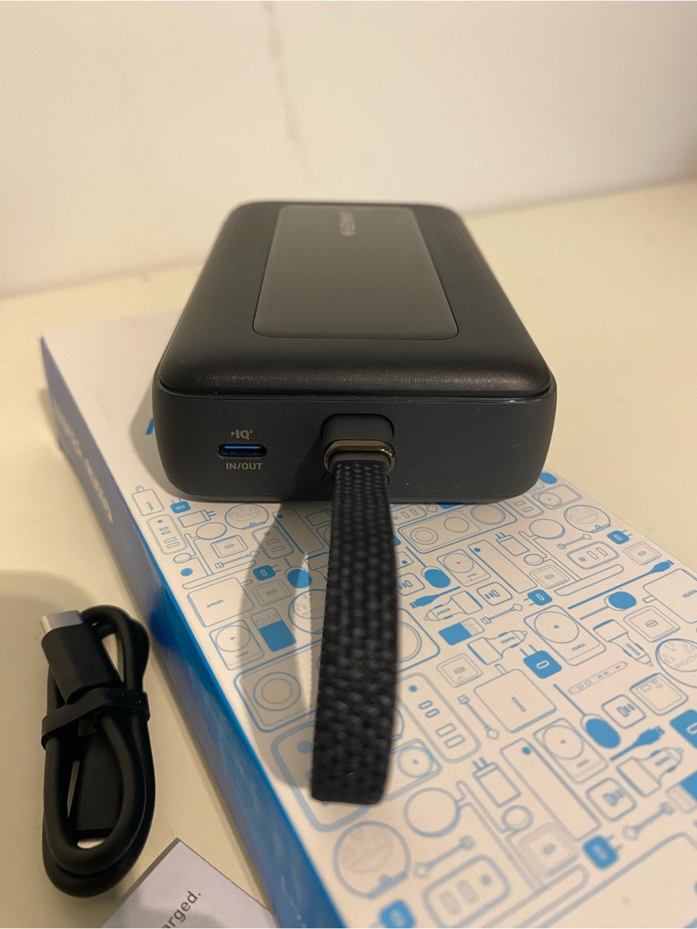 NWOT Anker Zolo Power Bank/High Speed Portable Charger w/ built in USBC Cable - Picture 3 of 8